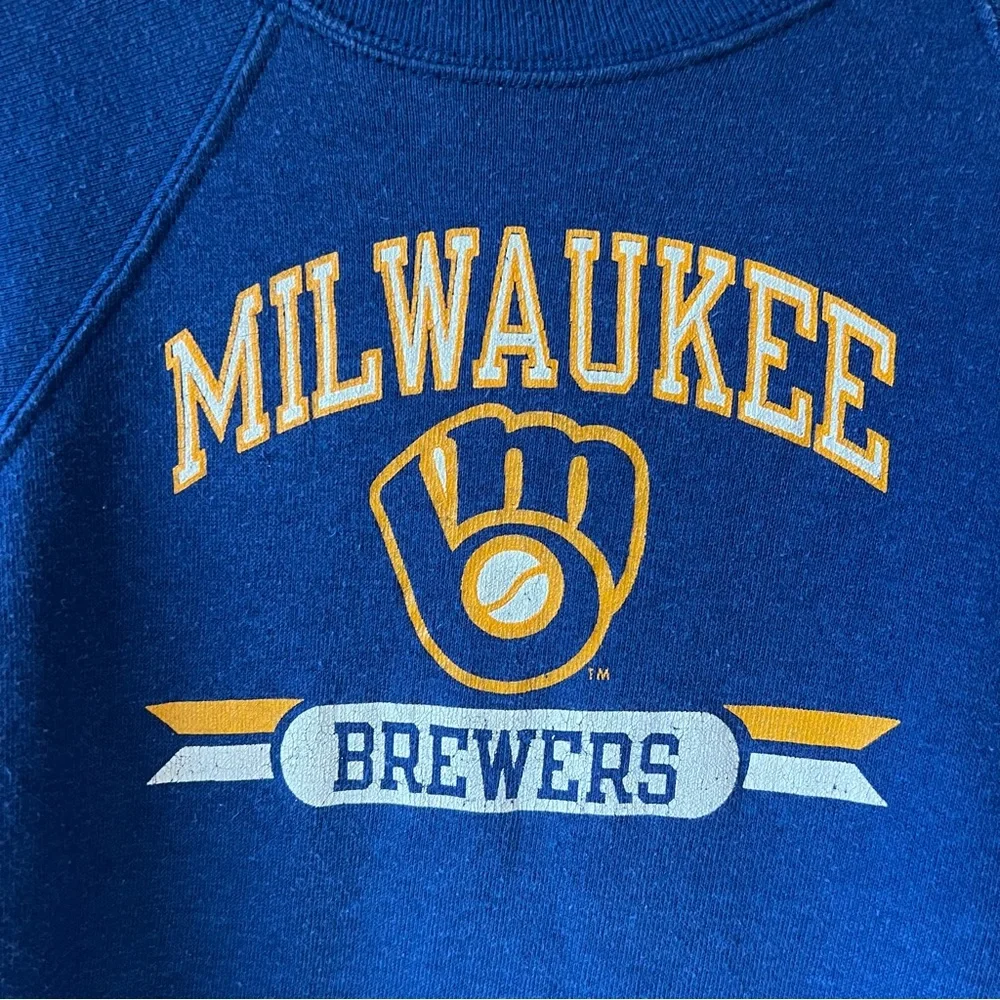 Vintage Champion Milwaukee Brewers Sleeveless Sweatshirt Youth XL USA Made